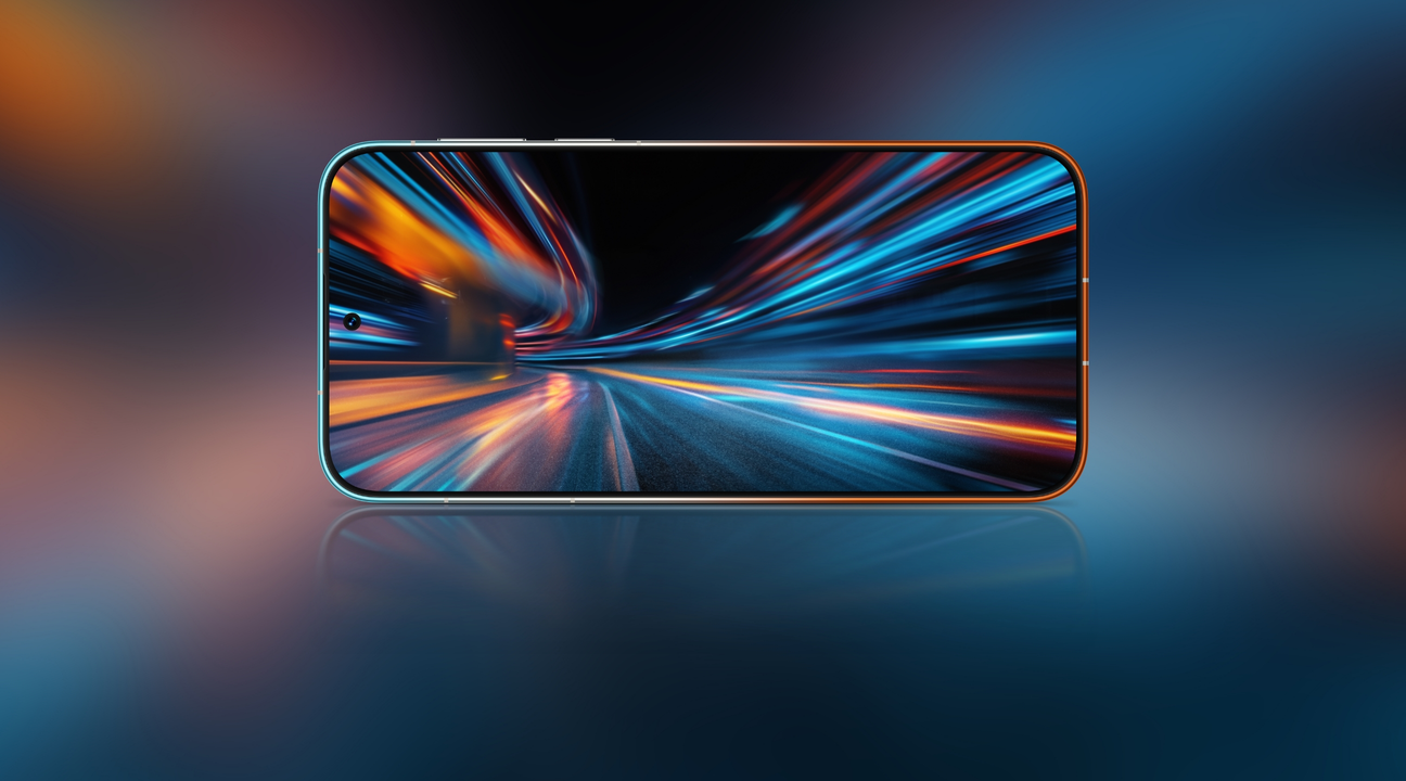HUAWEI Pura 90 Pro Max 正面图，展示手机性能大幅提升