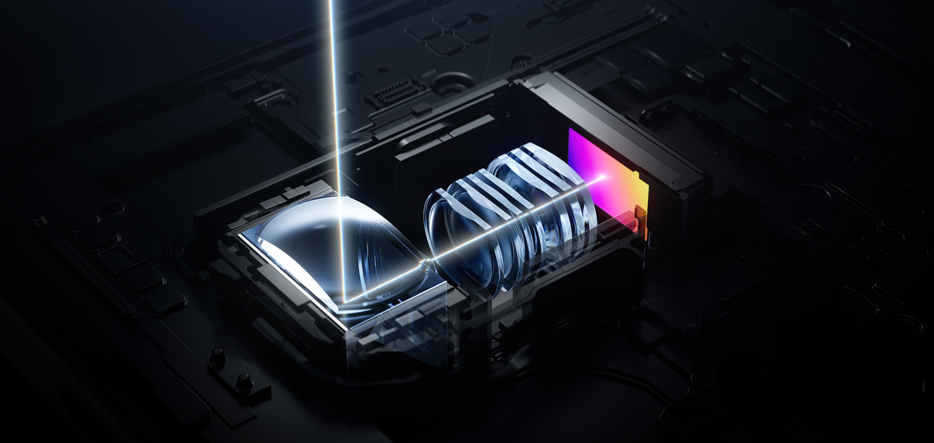HUAWEI Pura 90 Pro Max 2亿长焦摄像头元器件视频，展示了2亿长焦摄像头的参数
