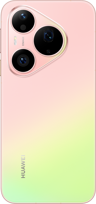 HUAWEI Pura 90 Pro粉红芭乐手机背面图，展示手机的颜色