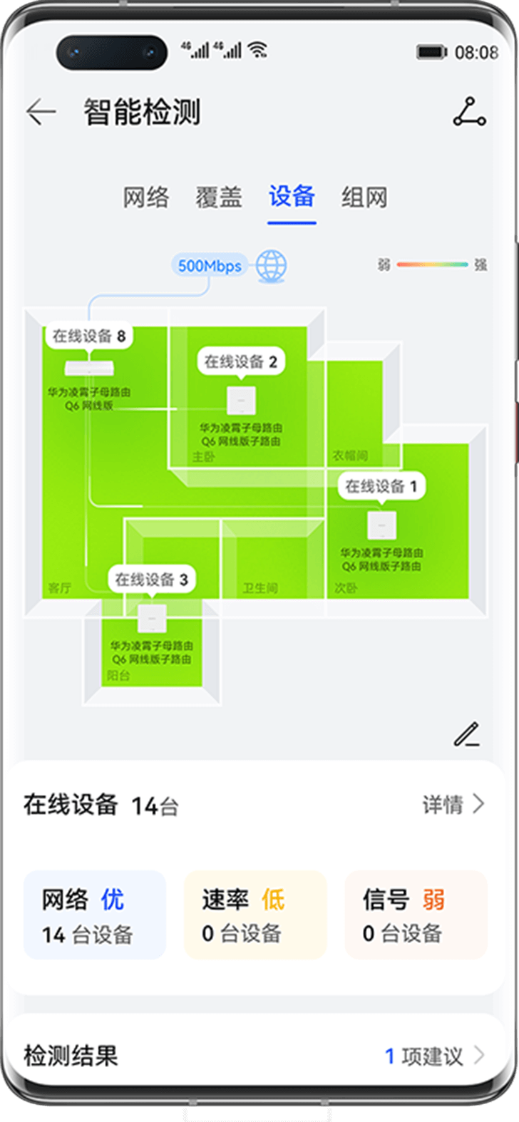 华为路由 Q6 网线版 可视化智能诊断