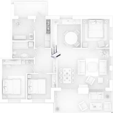 华为凌霄子母路由 Q6E 网络覆盖