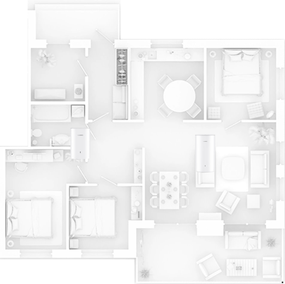 华为凌霄子母路由 Q6E 网络覆盖