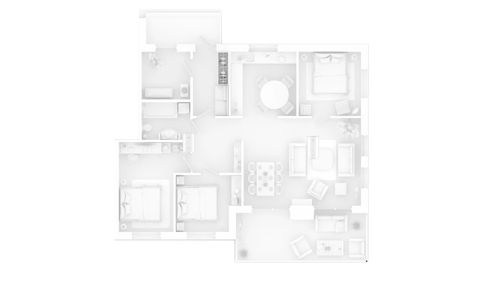 华为凌霄子母路由 Q6E 适配各类户型