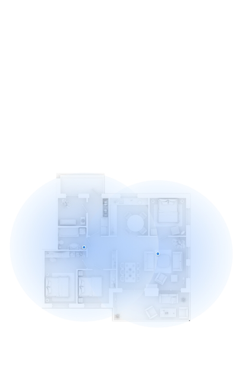 华为凌霄子母路由 Q6E 满格信号