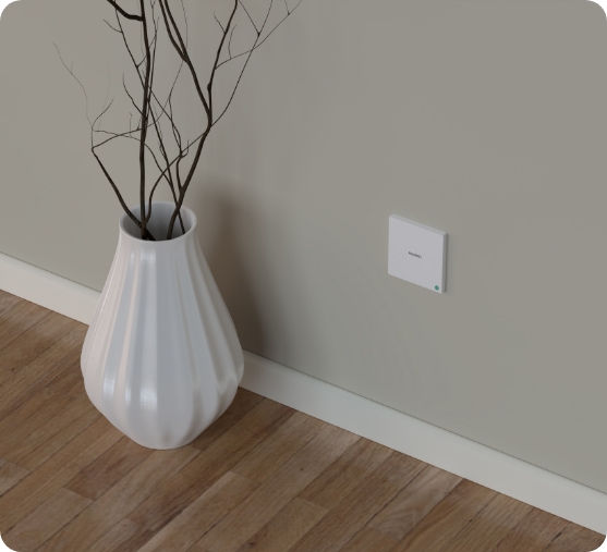 华为凌霄子母路由 Q7 网线版 超薄款纤薄入墙，与不同家居风格百搭