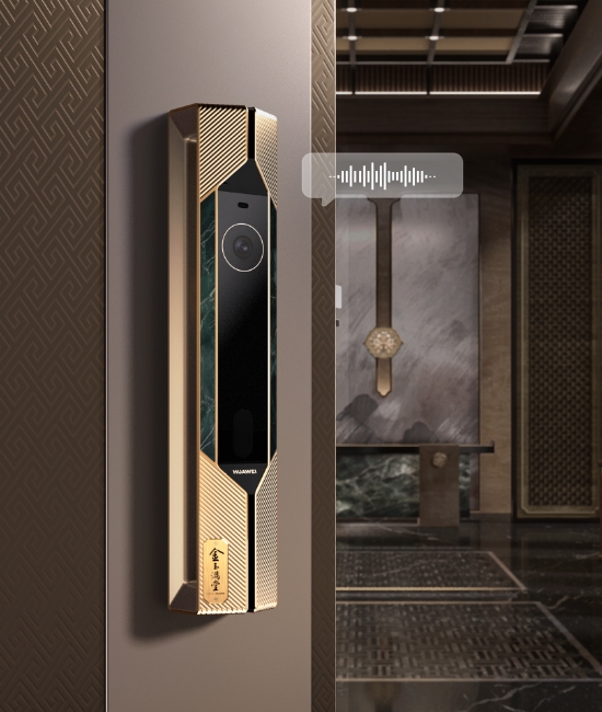 华为智能门锁 X1 与屋内家居联动，定制铃声可个性化设置声音