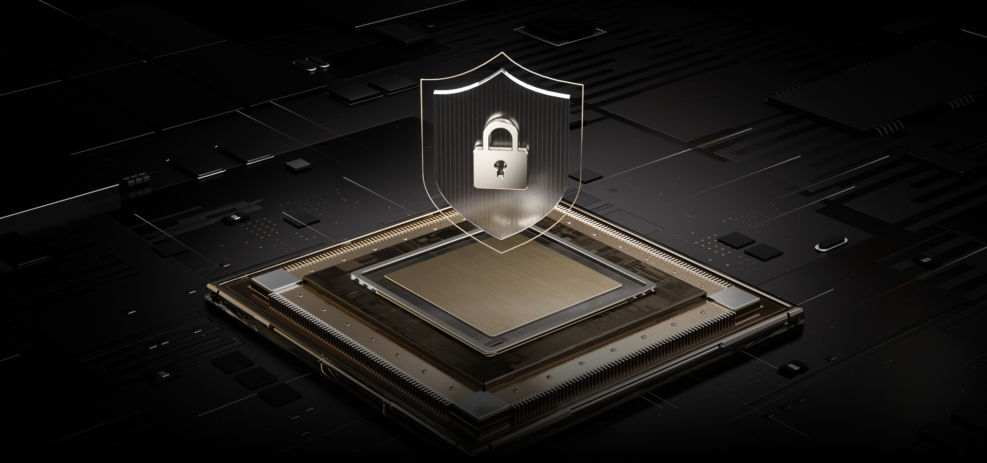 华为智能门锁 X1 隐私保护，展示芯片间传输示意图