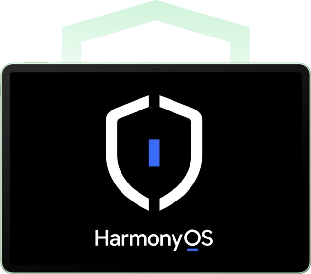 HUAWEI MatePad 11.5 S 隐私安全效果图，展示了纯净安全的使用环境