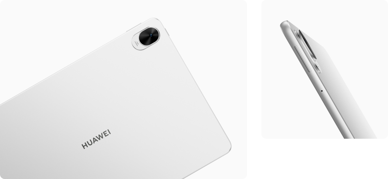 HUAWEI MatePad 11.5 S 灵动款产品背面图，展示了平板的冰霜银颜色和外观设计