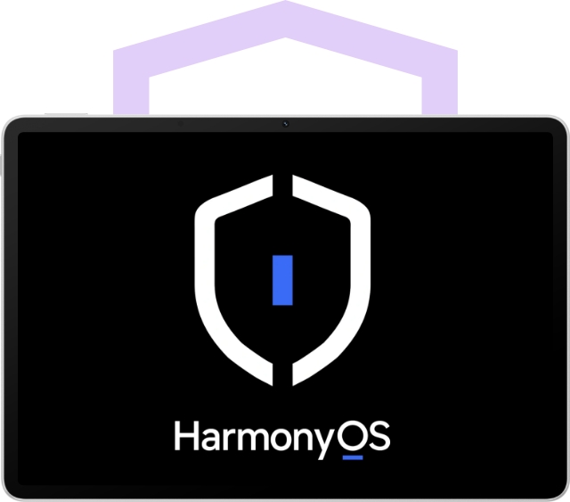 HUAWEI MatePad 11.5 S 灵动款隐私安全效果图，展示了纯净安全的使用环境