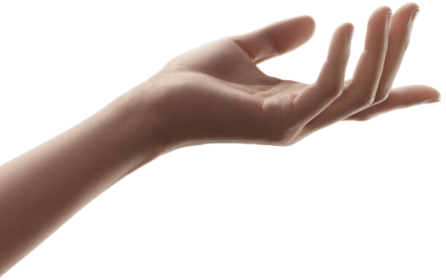 HUAWEI MatePad Mini 悦读版悬浮在手心之上的创意图，展现了轻薄机身