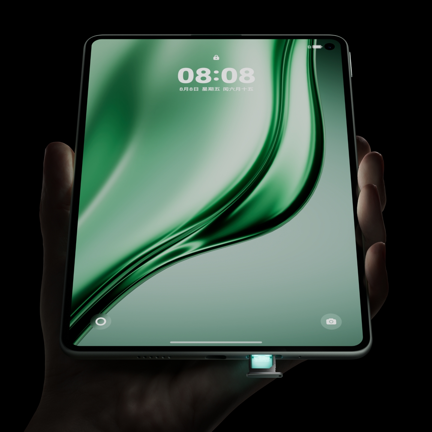 HUAWEI MatePad Mini 展示图，展现了强大的通讯能力