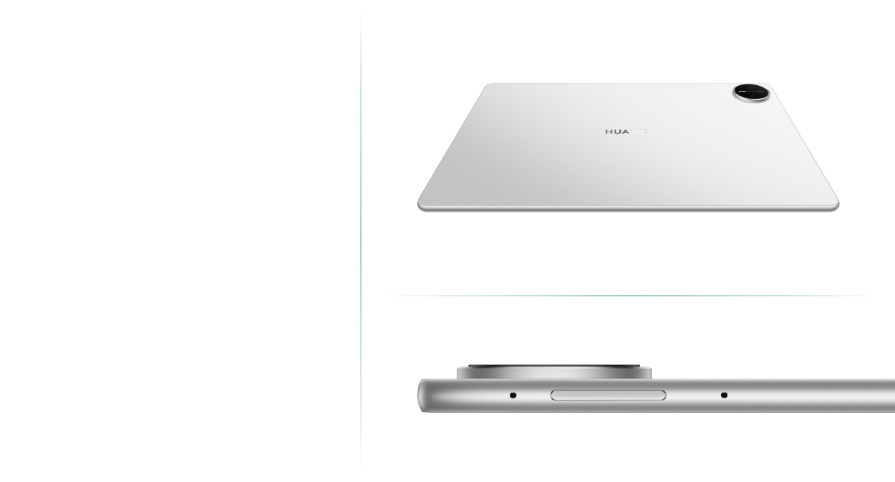 HUAWEI MatePad Pro 12.2 英寸展示平板的摄像头模组，后背颜色，圆润中框设计