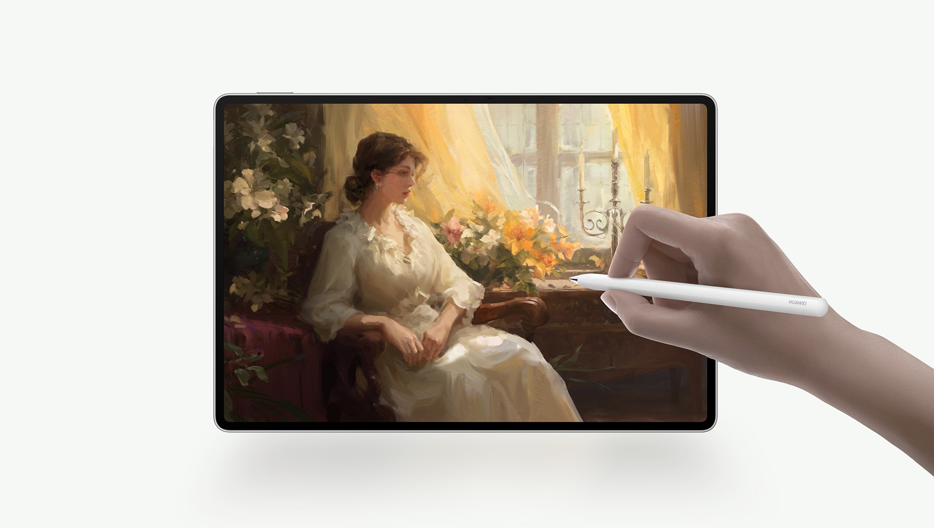 HUAWEI MatePad Pro 12.2 英寸展示立体油画笔刷功能界面