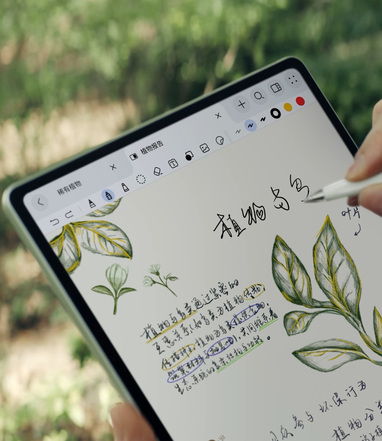 HUAWEI MatePad Pro 12.2 英寸展示 AI 字迹调整功能界面