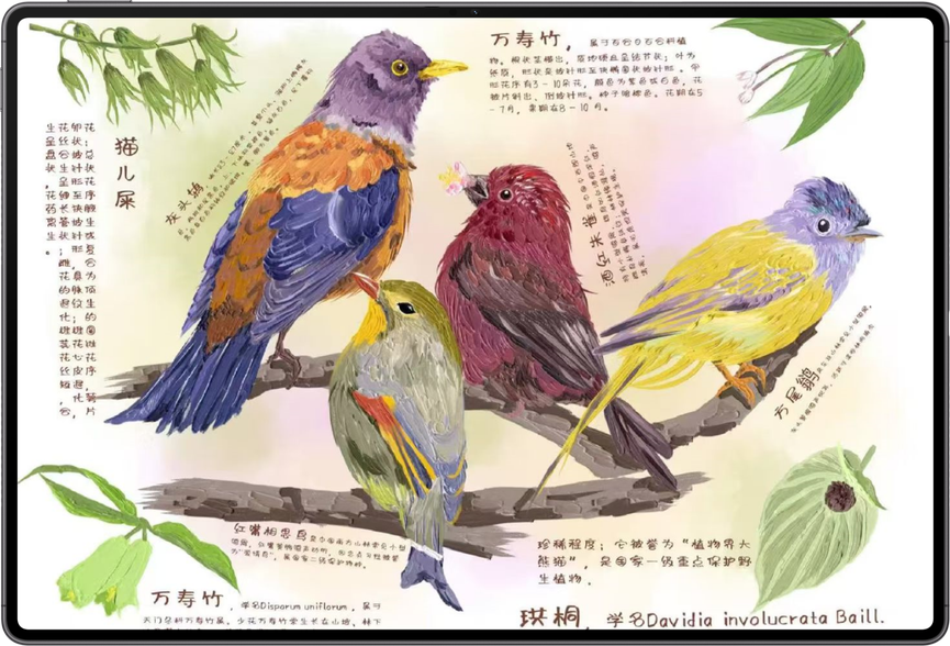 笔记作品，展示了华为笔记 app