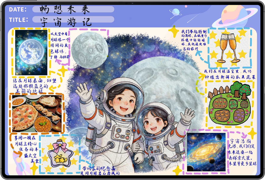 笔记作品，展示了华为笔记 app