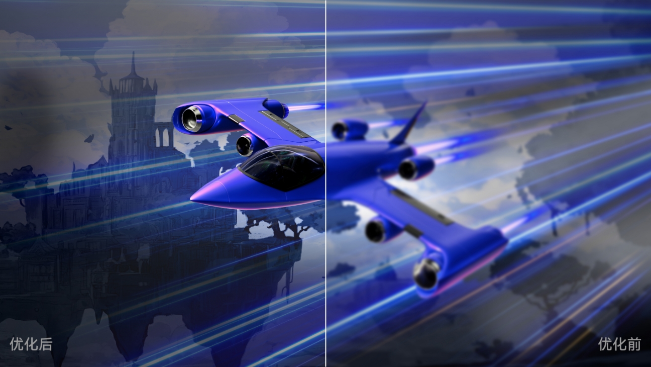 华为智慧屏 S6 屏幕画面，显示飞机高速飞过的画面