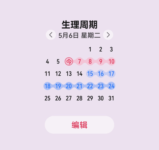 展示了华为手环 11 Pro 的女性健康管理功能