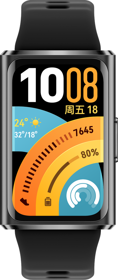 展示了华为手环 11 Pro 黑色款设计
