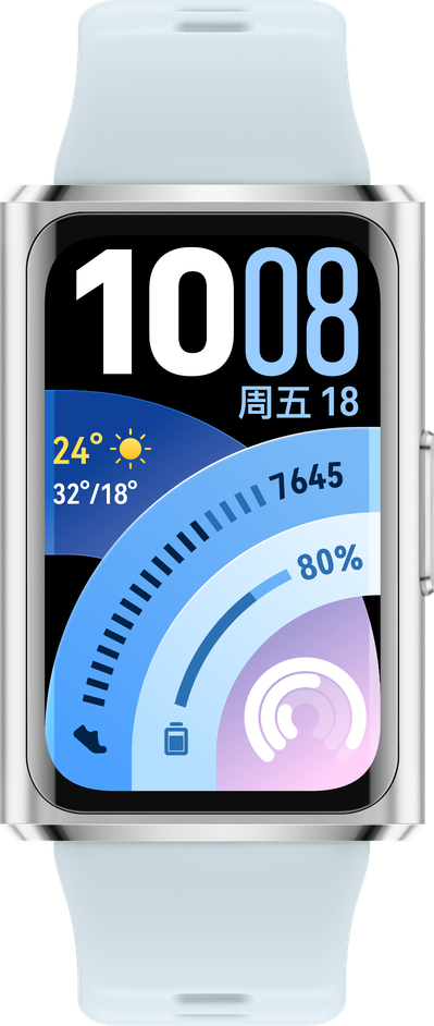 展示了华为手环 11 Pro 蓝色款设计