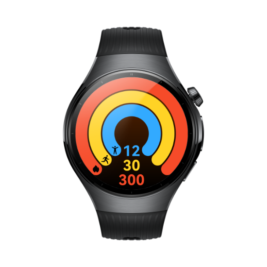 HUAWEI WATCH 5 的多种运动界面，展示了其有 100+ 的运动模式可供选择