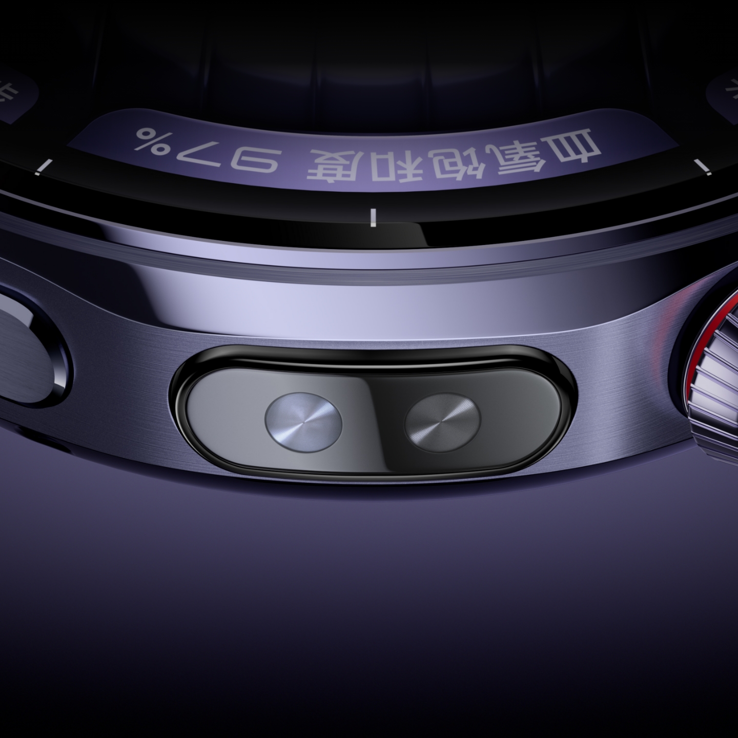 HUAWEI WATCH 5 的全新 X-TAP 智感窗，展示了 X-TAP 内部的精密构造与功能特性