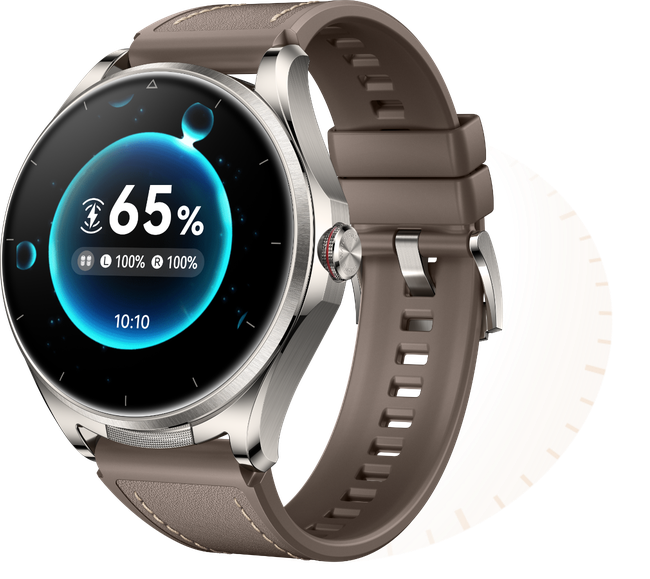 HUAWEI WATCH Buds 2 充电界面，展示了手表整机综合续航可达 3 天