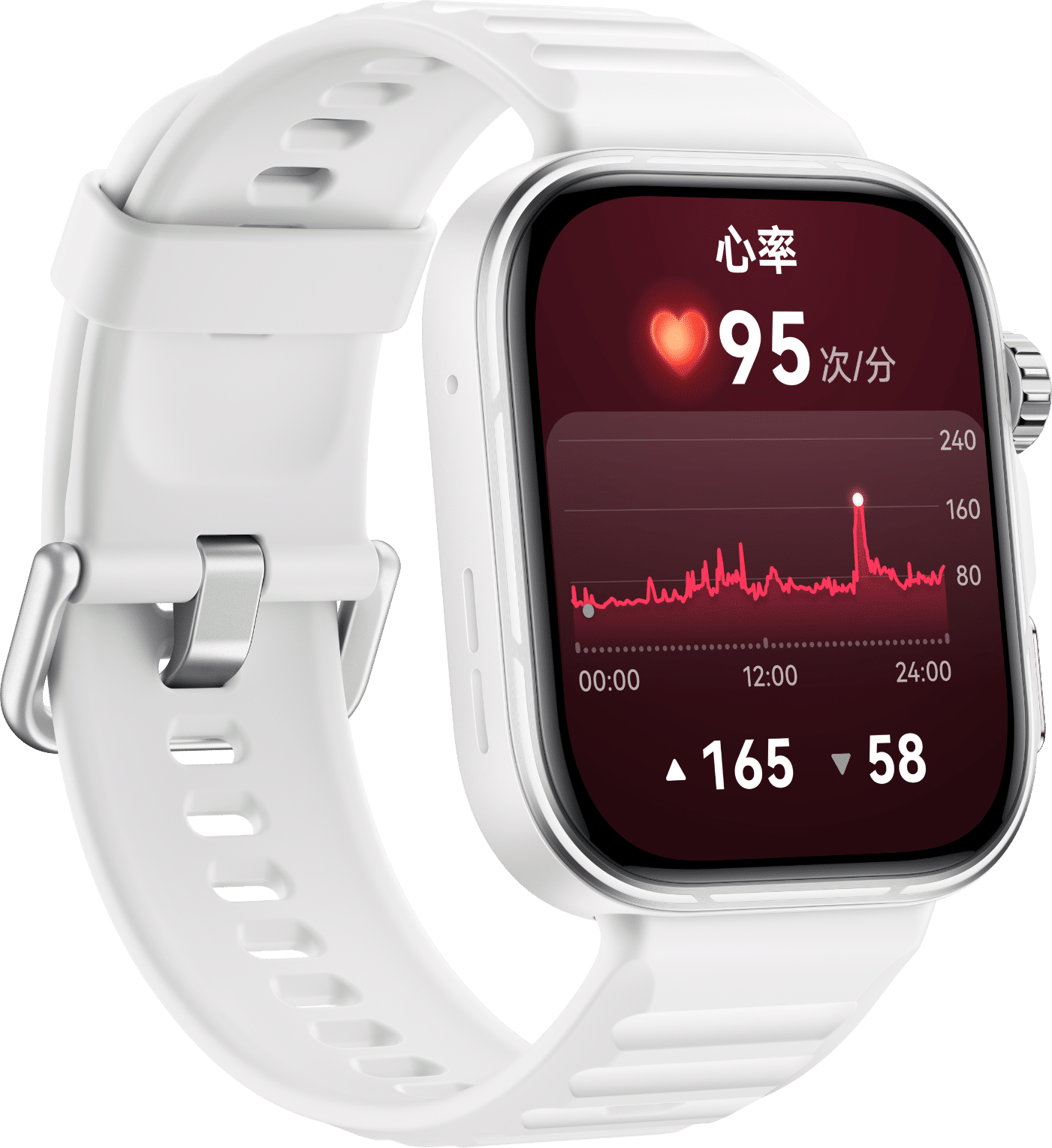 HUAWEI WATCH FIT 5 Pro 三色，表盘上分别显示了血氧、HRV、心率不同界面，展示了手表支持健康管理功能