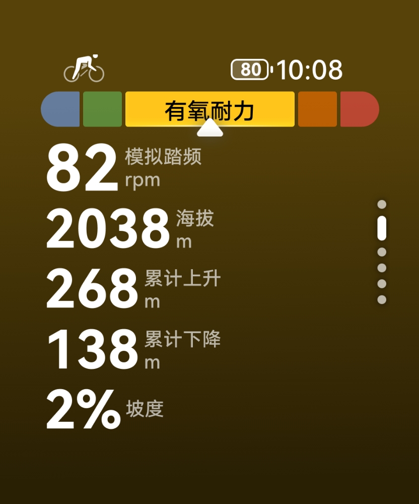 HUAWEI WATCH FIT 5 表盘显示骑行数据，展示了手表支持读取专业骑行数据的功能