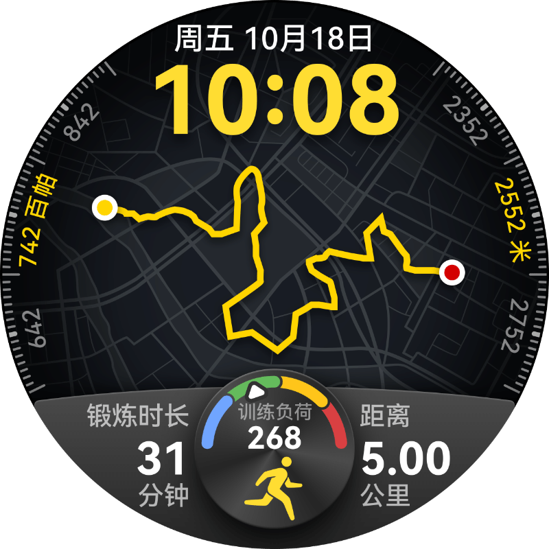 展示了HUAWEI WATCH GT 5 Pro 表盘视频,展示全新系列表盘，主题多样