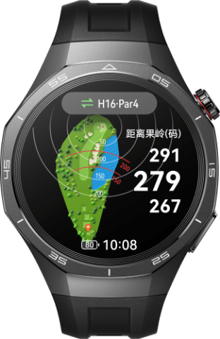 佩戴HUAWEI WATCH GT 5 Pro 进行高尔夫运动的手表界面