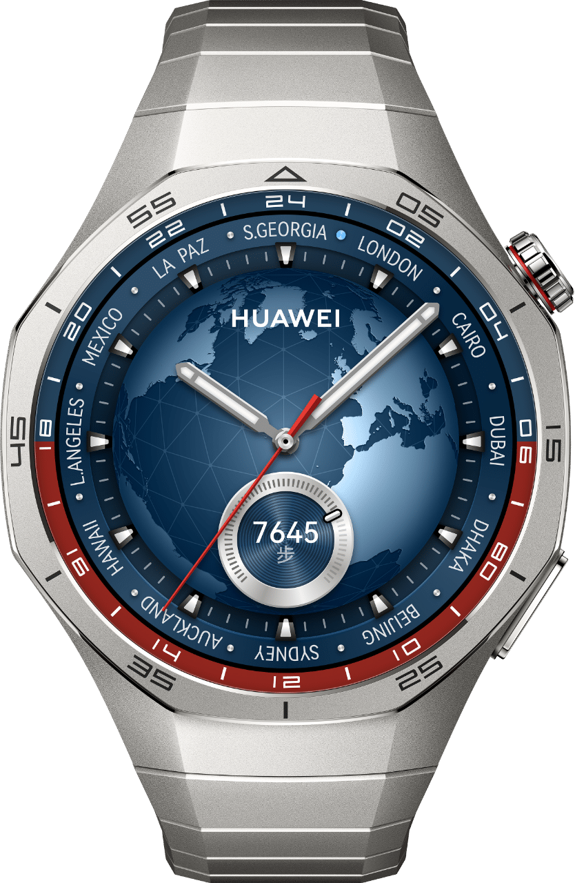 HUAWEI WATCH GT 5 Pro 46mm经典款的正面图与模特佩戴示意图