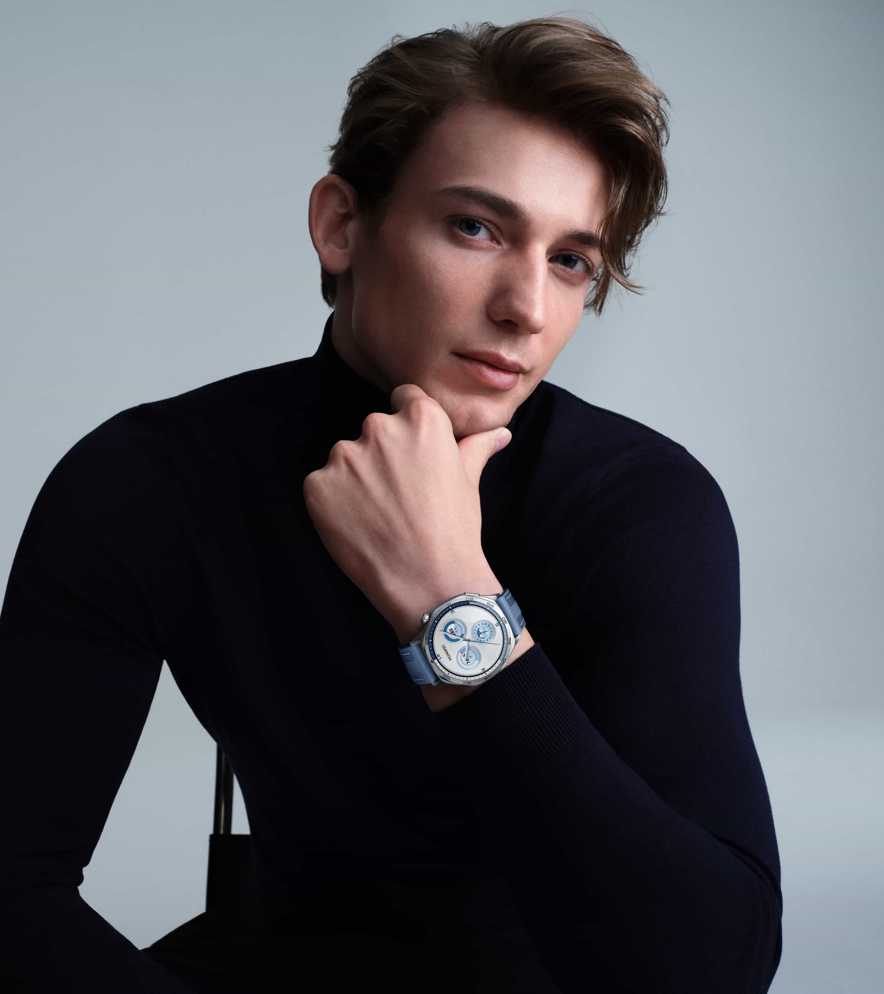 HUAWEI WATCH GT 5 46mm型号的表圈细节图,展示了表圈切面