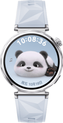 HUAWEI WATCH GT 5 41mm的型号,展示了马鞍棕，湖光青，冰晶蓝，珍珠白，魅影黑的手表配色