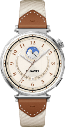 HUAWEI WATCH GT 5 41mm的型号,展示了马鞍棕，湖光青，冰晶蓝，珍珠白，魅影黑的手表配色