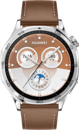 HUAWEI WATCH GT 5 46mm的型号,展示了幻夜黑、托帕蓝、苍山灰、砂砾棕的手表配色