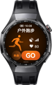 左侧为用户佩戴手表进行跑步，中间为 HUAWEI WATCH GT 6 Pro 正面图，展示了跑步功能