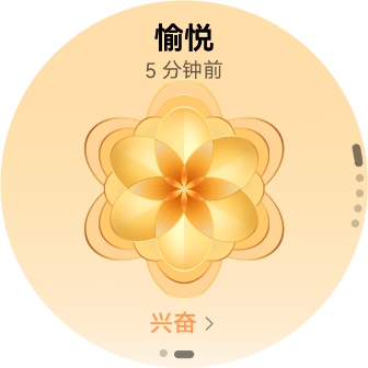 HUAWEI WATCH GT 6 Pro 正面图，展示了愉悦情绪