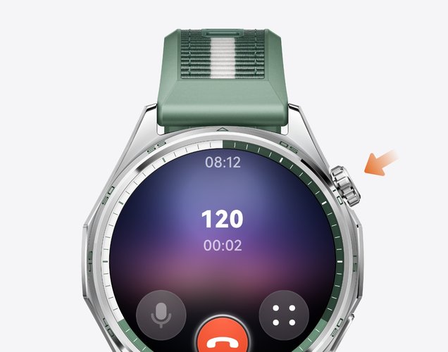 HUAWEI WATCH GT 6 正面图，展示了紧急求助功能