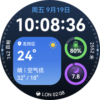 HUAWEI WATCH GT 6 显示图，展示了情绪健康 app 的萌宠动画