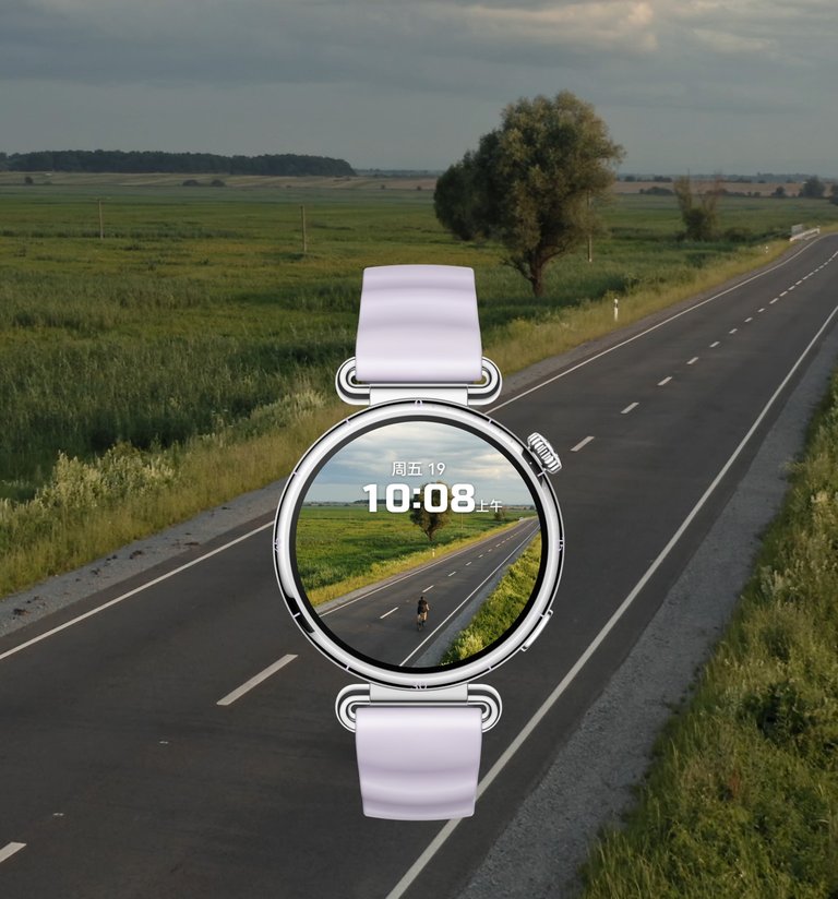 HUAWEI WATCH GT 6 正面图，展示了视频表盘