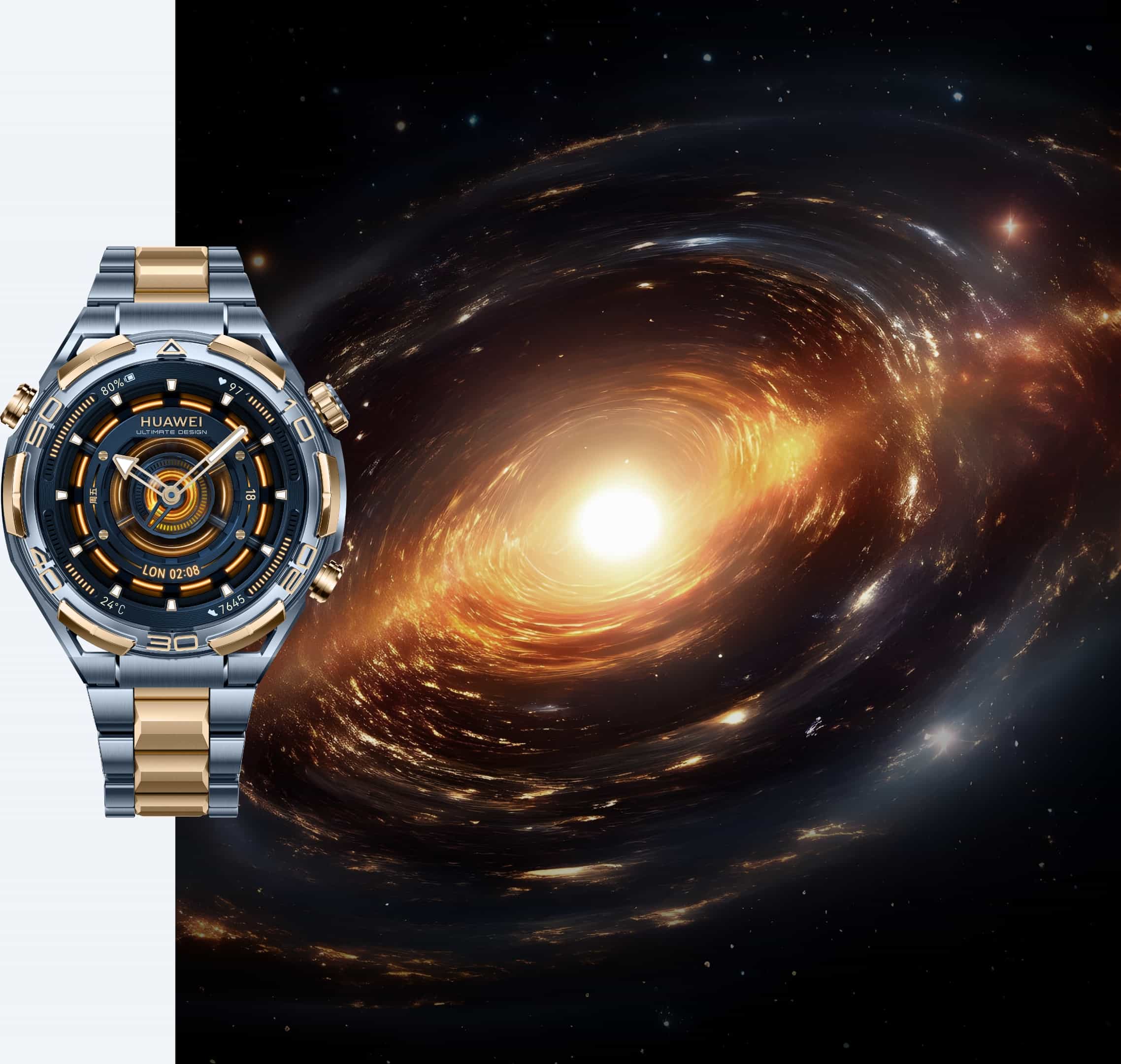 展示 HUAWEI WATCH ULTIMATE DESIGN 非凡大师的四款专属表盘