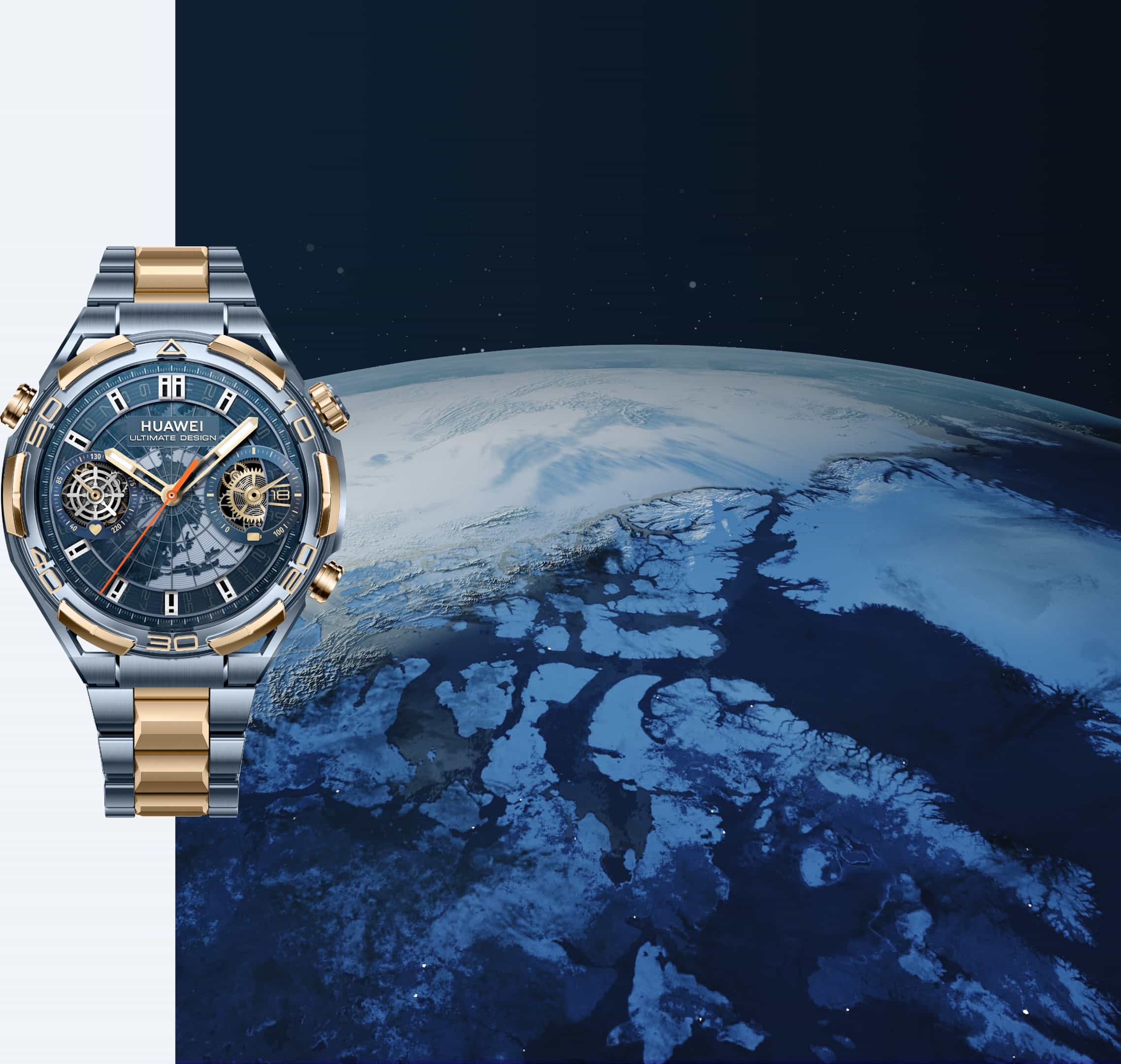 展示 HUAWEI WATCH ULTIMATE DESIGN 非凡大师的四款专属表盘