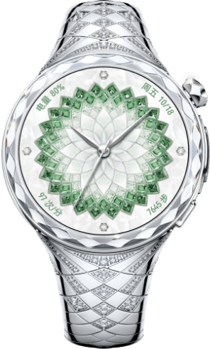 HUAWEI WATCH ULTIMATE DESIGN 非凡大师 星钻绽放款 ID 图，展示续航