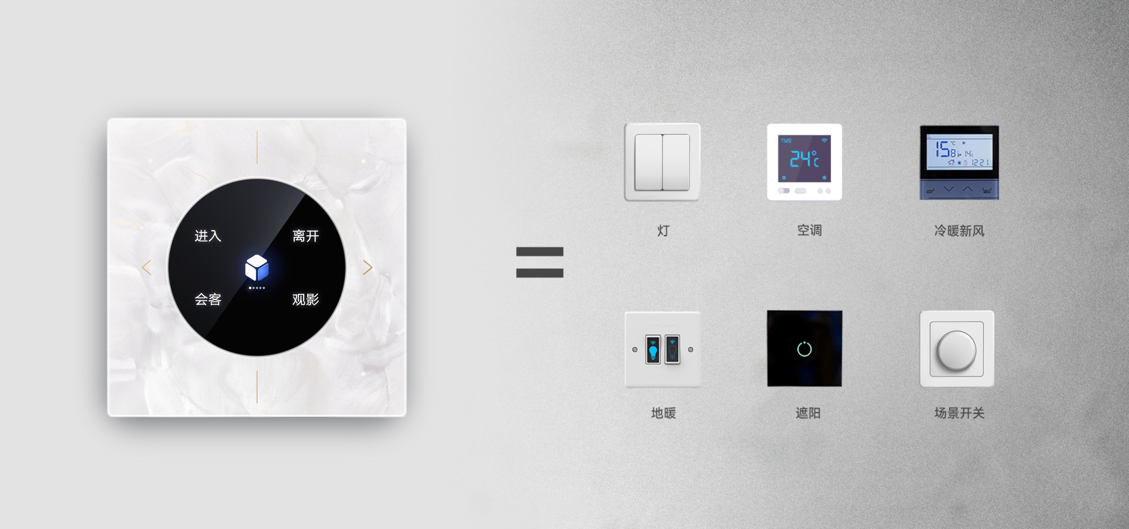 华为鸿蒙智家面板功能六合一