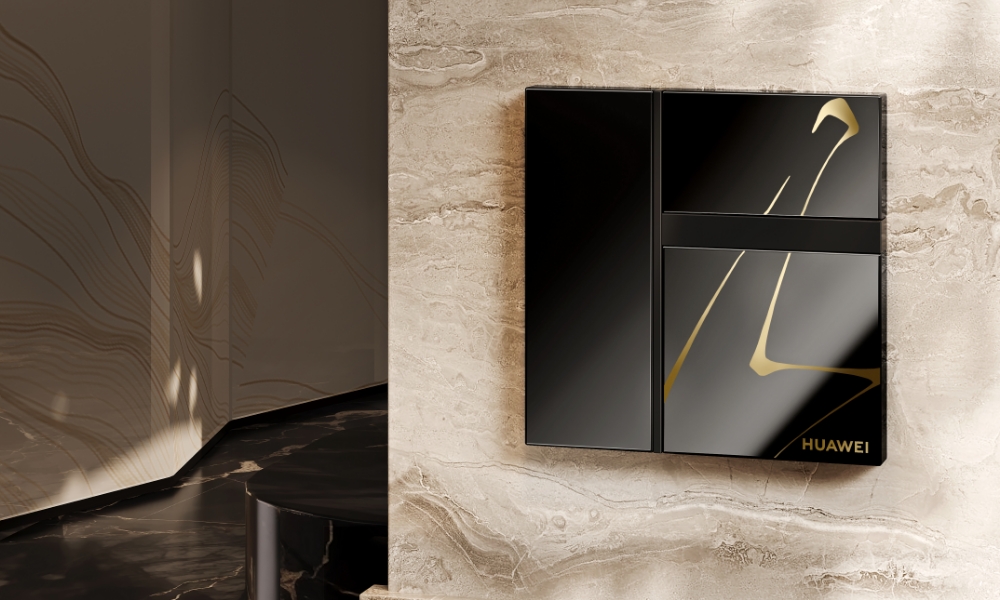 华为鸿蒙智家 智能开关 蒙德里安 金缮系列产品图展示 