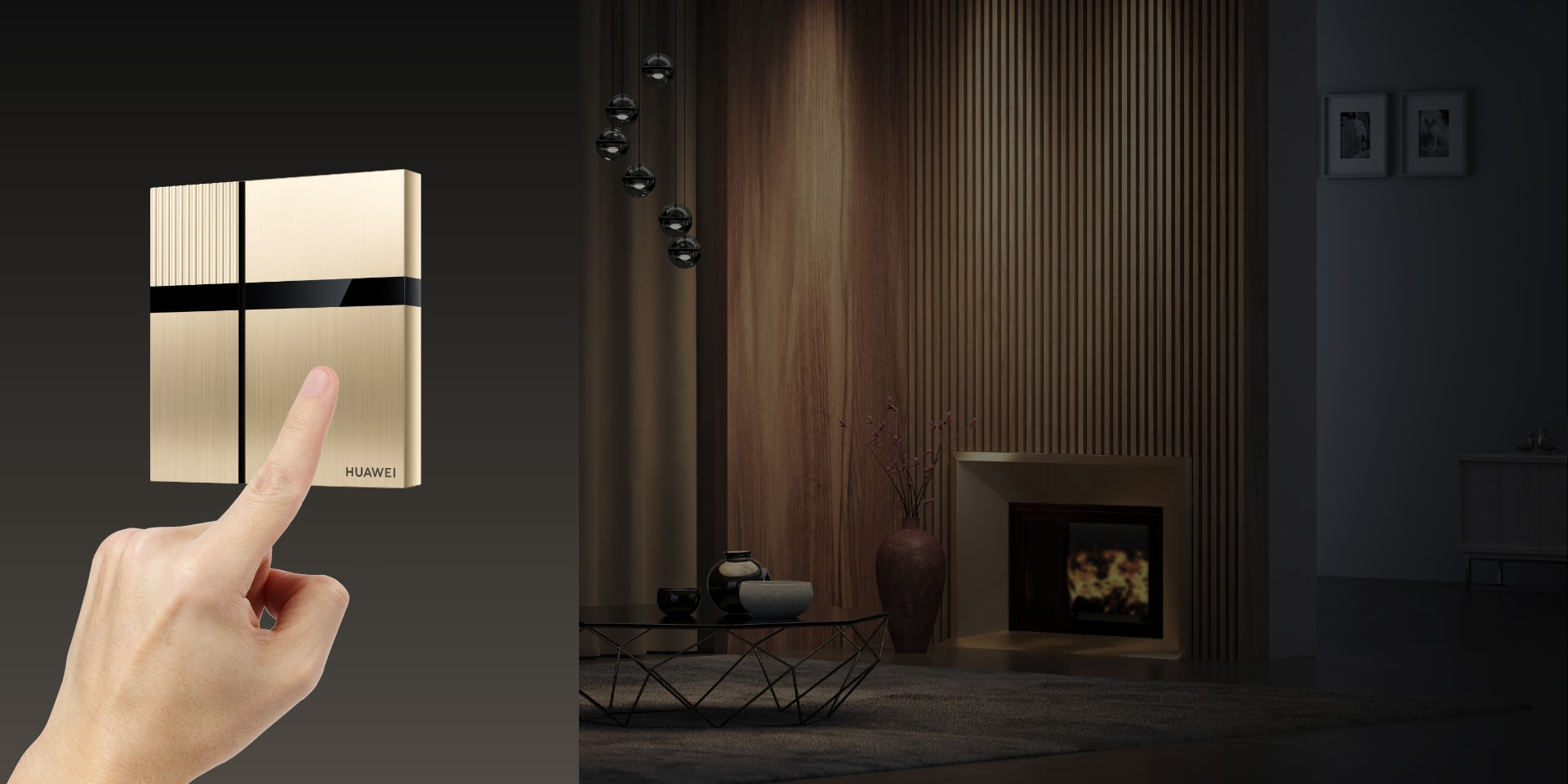 华为全屋智能开关蒙德里安按键