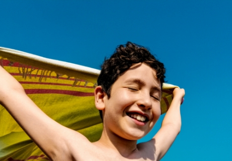 Boy with Yellow Towel