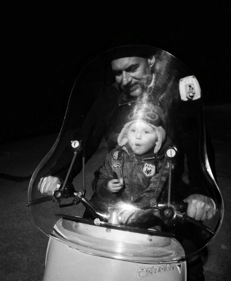 On a Scooter